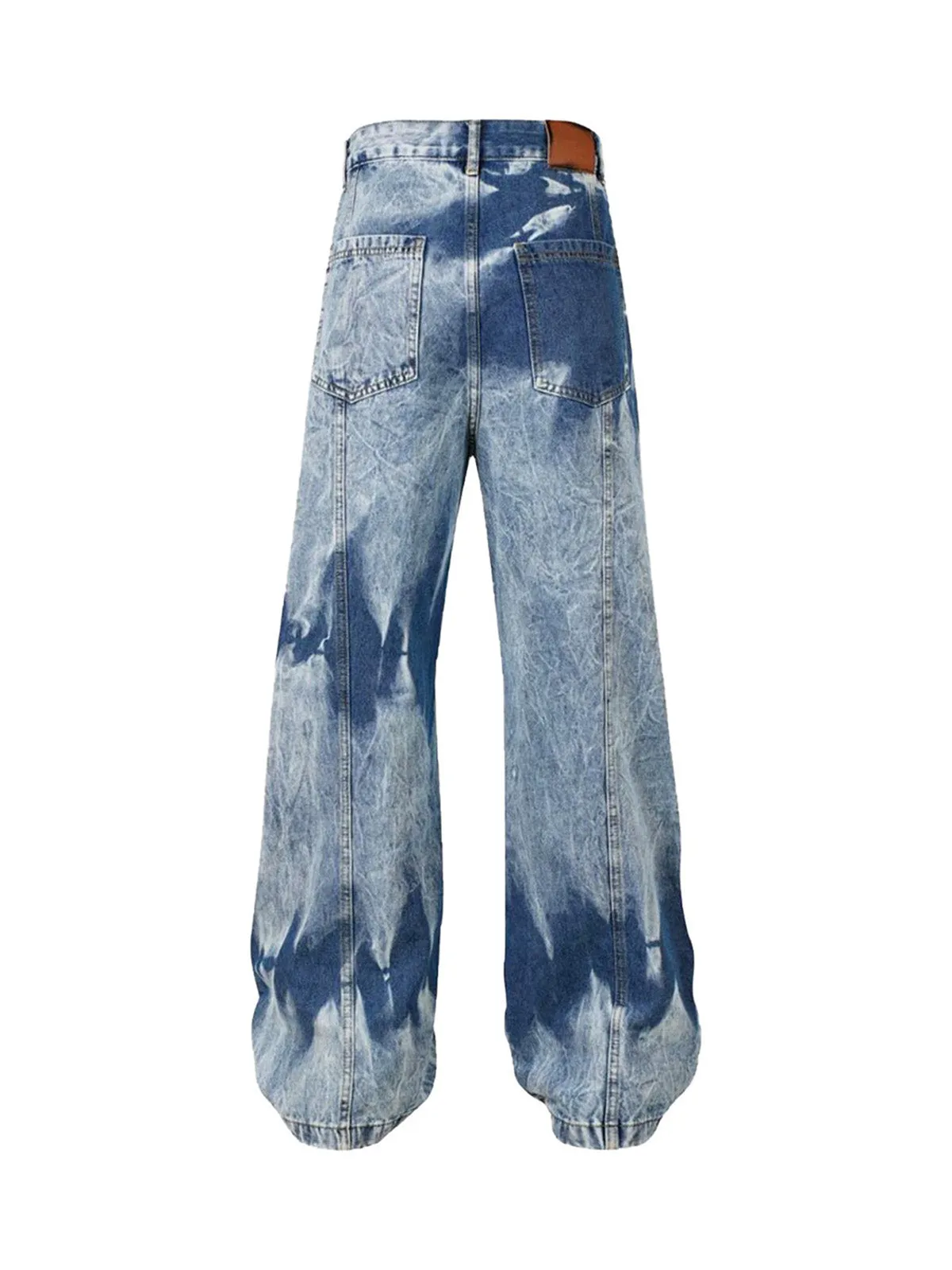 1984 High Street Washed Distressed Work Jeans - 2163