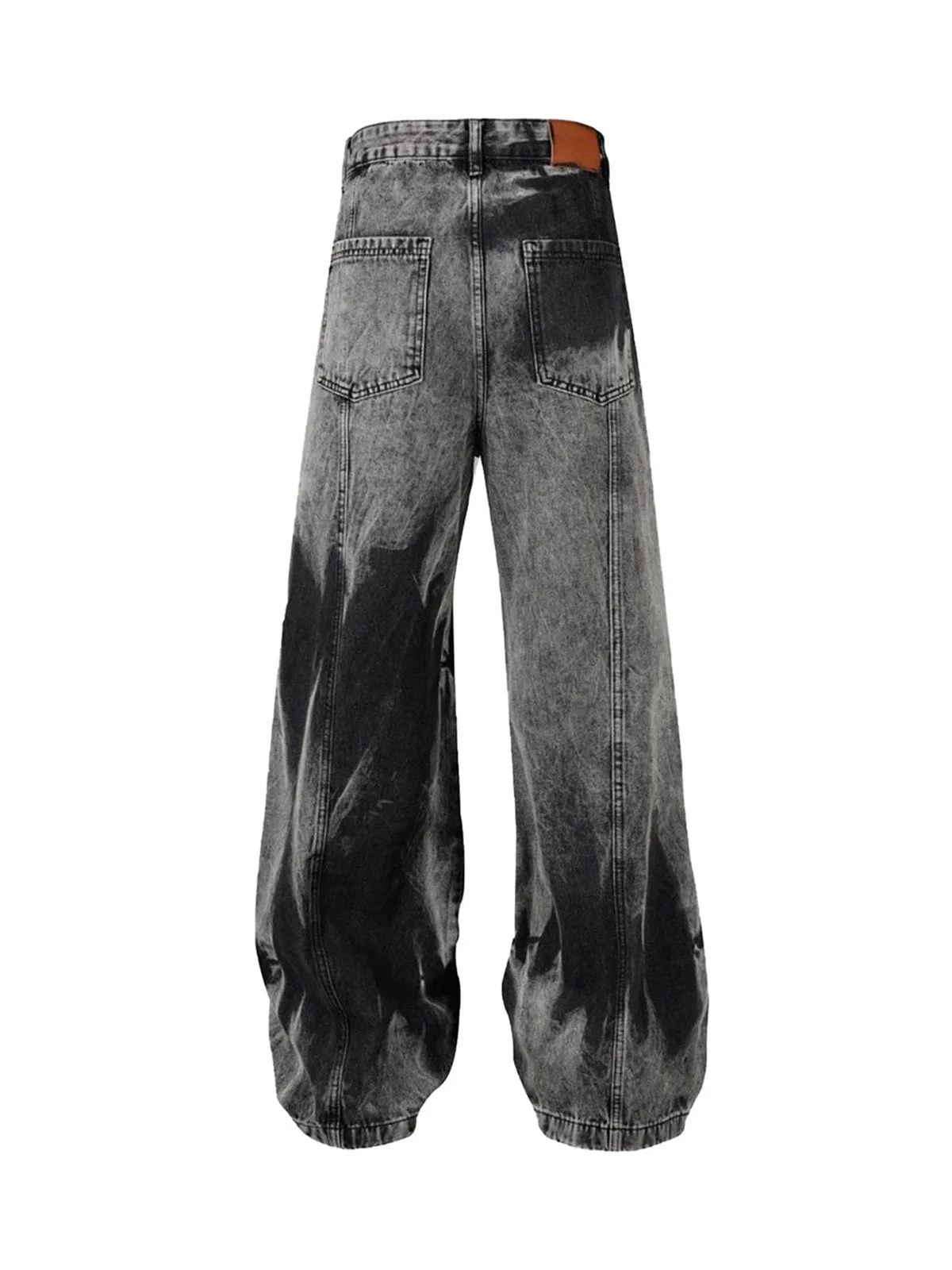 1984 High Street Washed Distressed Work Jeans - 2163