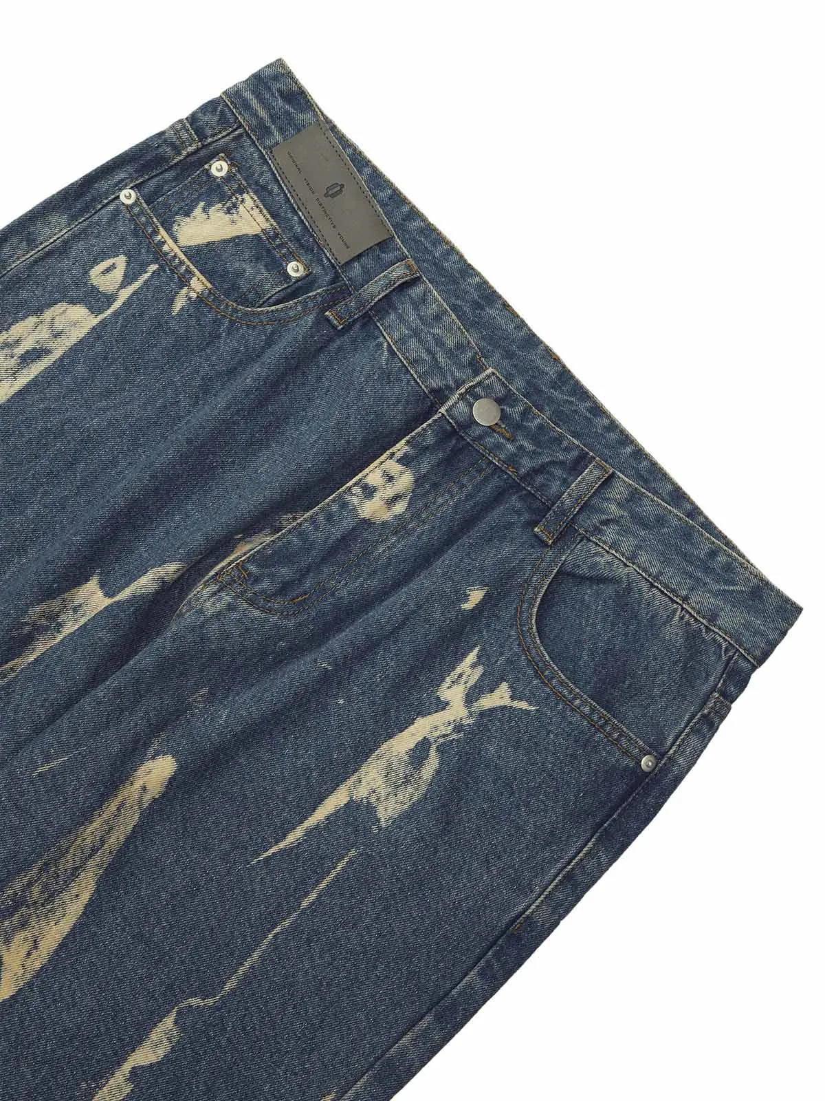 1984 Lightning Flying Tie-Dye Hip-Hop Jeans