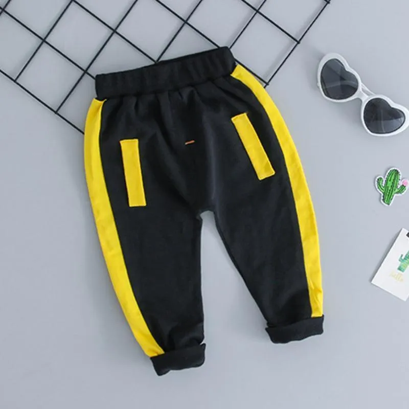 2-piece Color Contrast Pullover & Pants for Toddler Boy Children's clothing wholesale