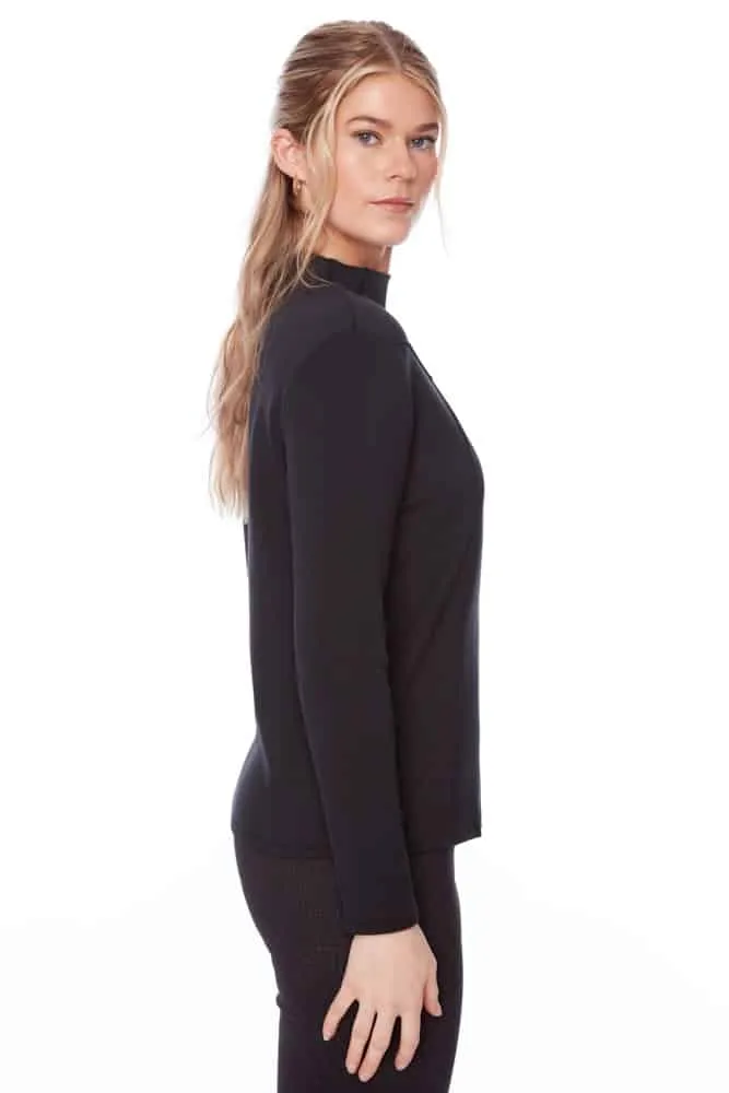 30348 Butter Black Turtle Neck Top