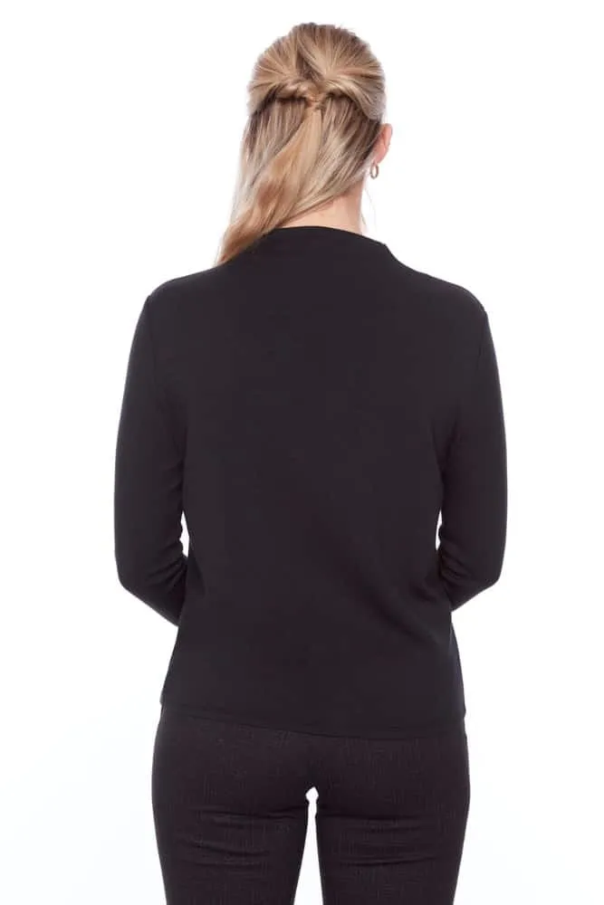 30348 Butter Black Turtle Neck Top