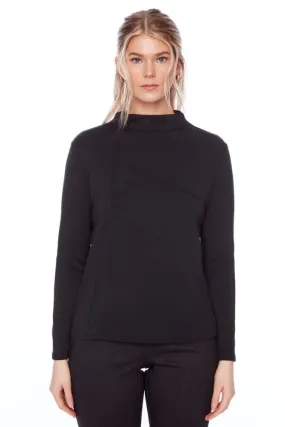 30348 Butter Black Turtle Neck Top