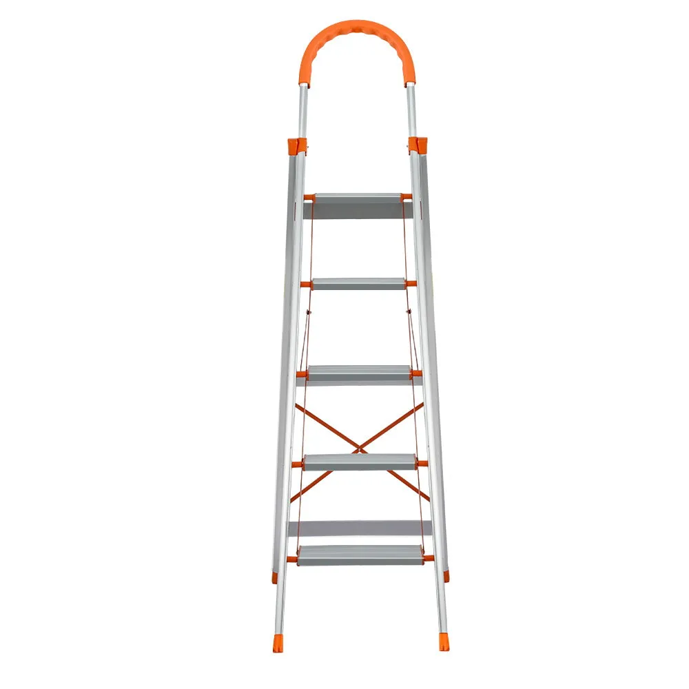 5 Step Ladder Multi-Purpose Folding Aluminium Light Weight Non Slip Platform