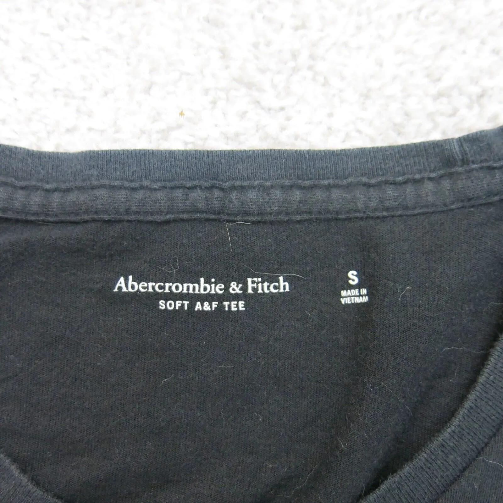 Abercrombie & Fitch Mens Crew Neck T Shirt Short Sleeves Pullover Black SZ Small