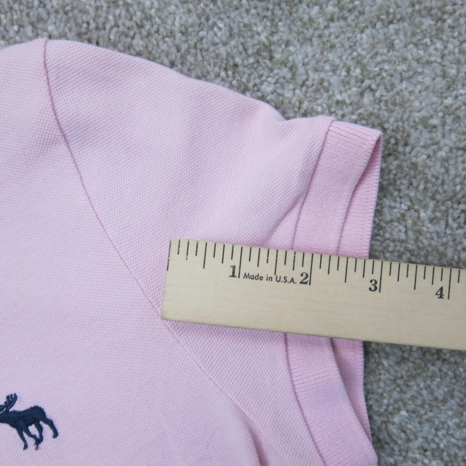 Abercrombie And Fitch Womens Golf Polo Shirt Top Cap Sleeves Pink Sz M