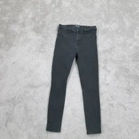 Abercrombie Fitch Womens Skinny Jeans Legging High Rise Stretch Black Size 29/8S