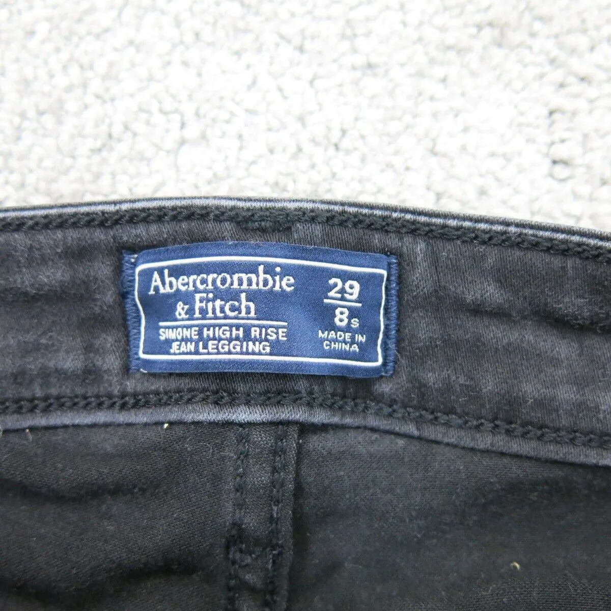 Abercrombie Fitch Womens Skinny Jeans Legging High Rise Stretch Black Size 29/8S