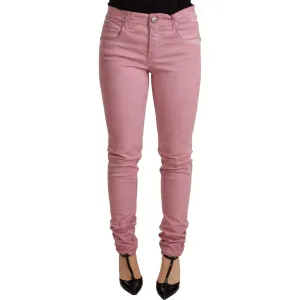 Acht Elegant Slim Fit Pink Denim Jeans