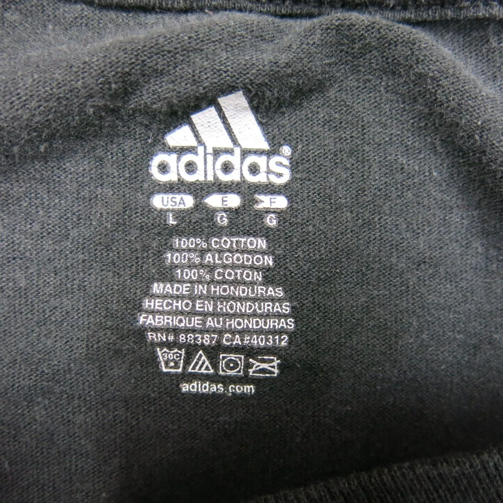 Adidas Men Pullover T Shirts 100% Cotton Short Sleeve  Crew Neck Black SZ Large