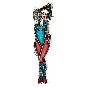 Aerobics Pinup Sticker