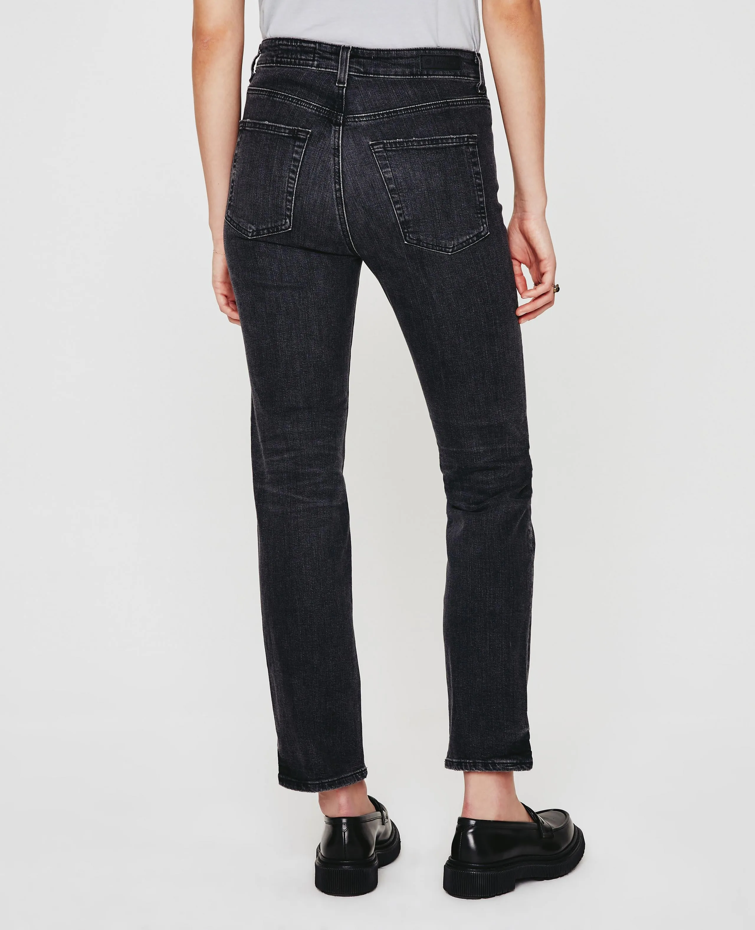 AG Denim Saige Faded Black - 10 Year Bonfire