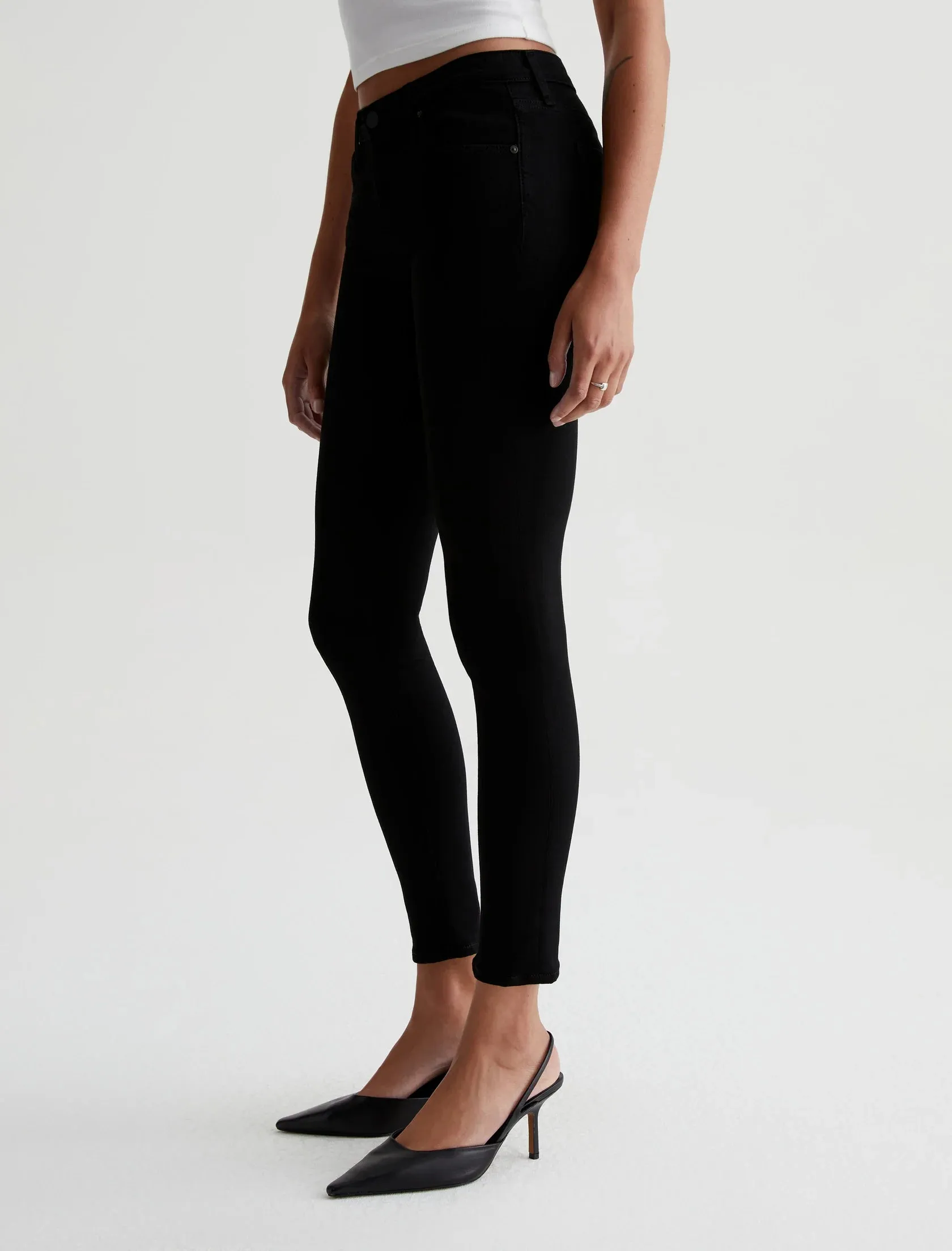 AG JEANS LEGGING ANKLE SUPER SKINNY IN BLACK VELVET