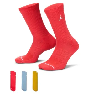 Air Jordan Everyday Crew Socks 3 Pairs (Multi-Color)