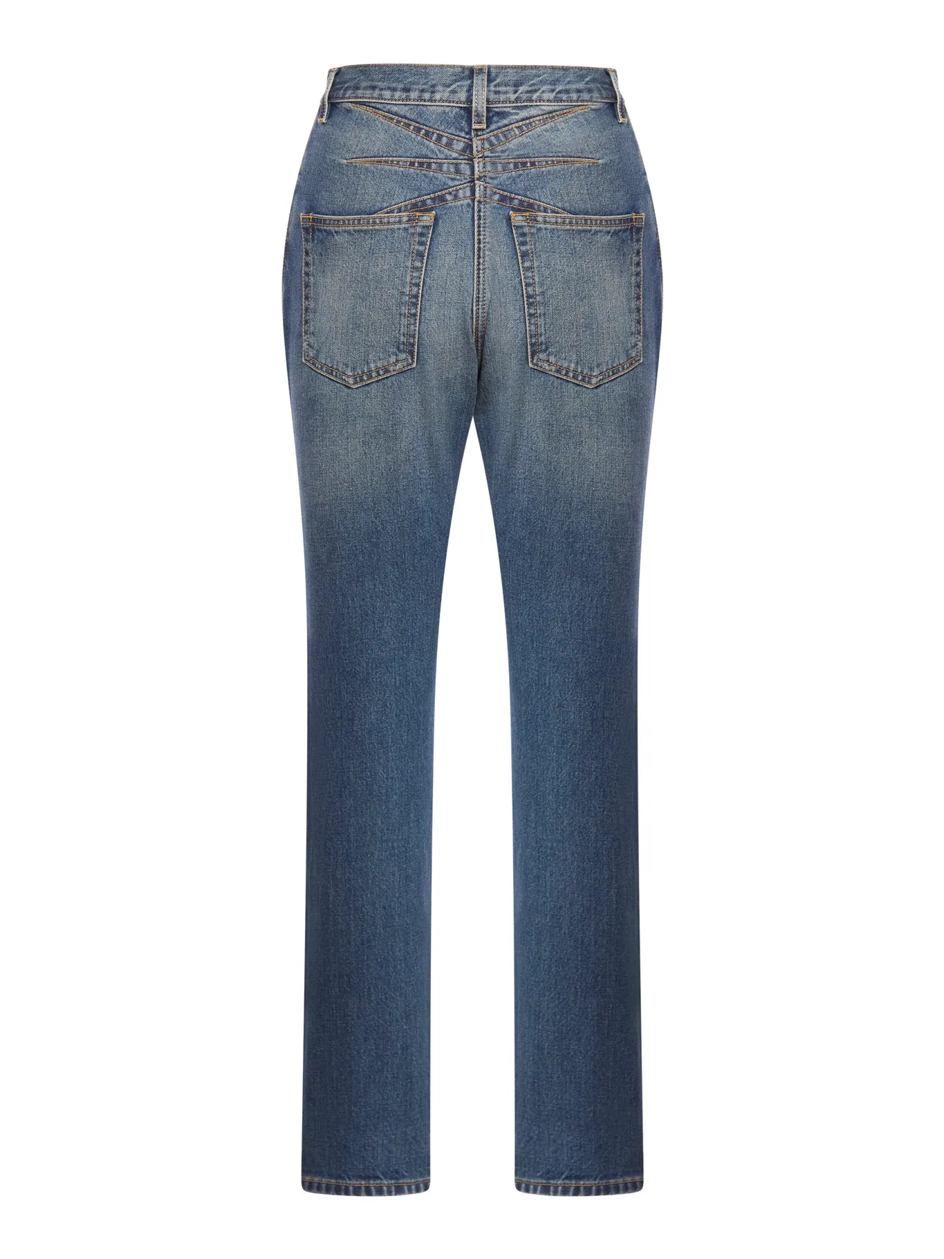 ALAÏA BLUE HIGH-WAISTED JEANS