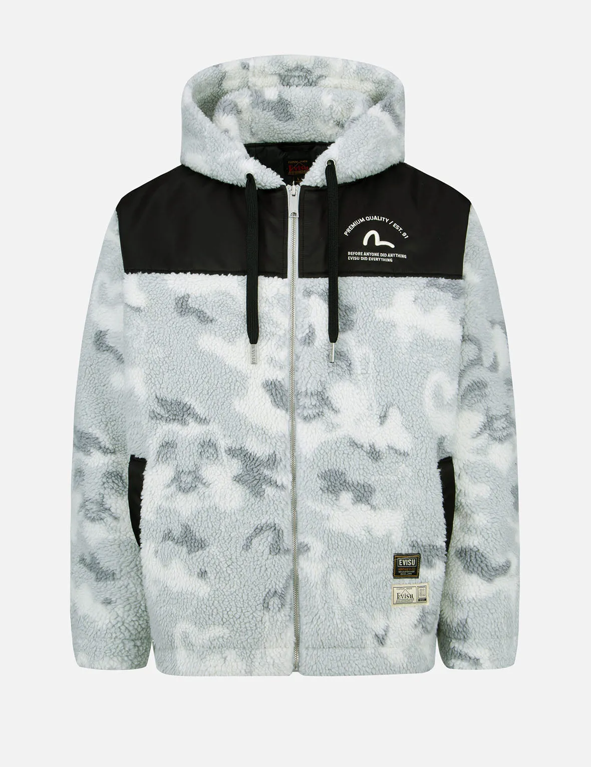 Allover Godhead Camouflage Zip-up Sherpa Jacket