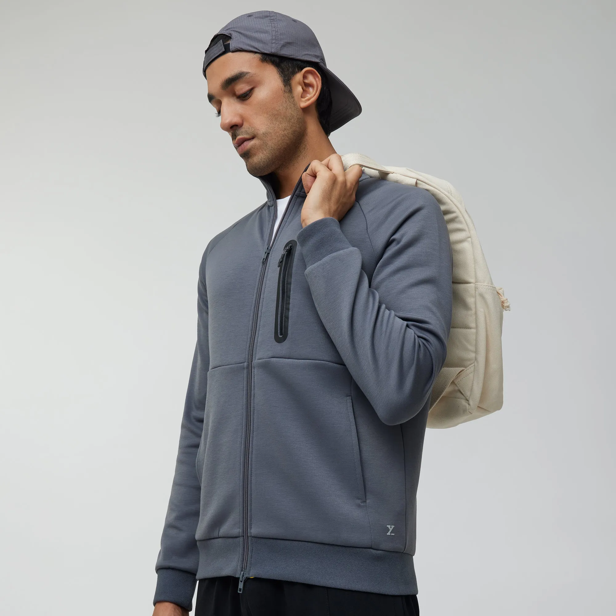 Alpha Zip Ups Jackets Ash Grey