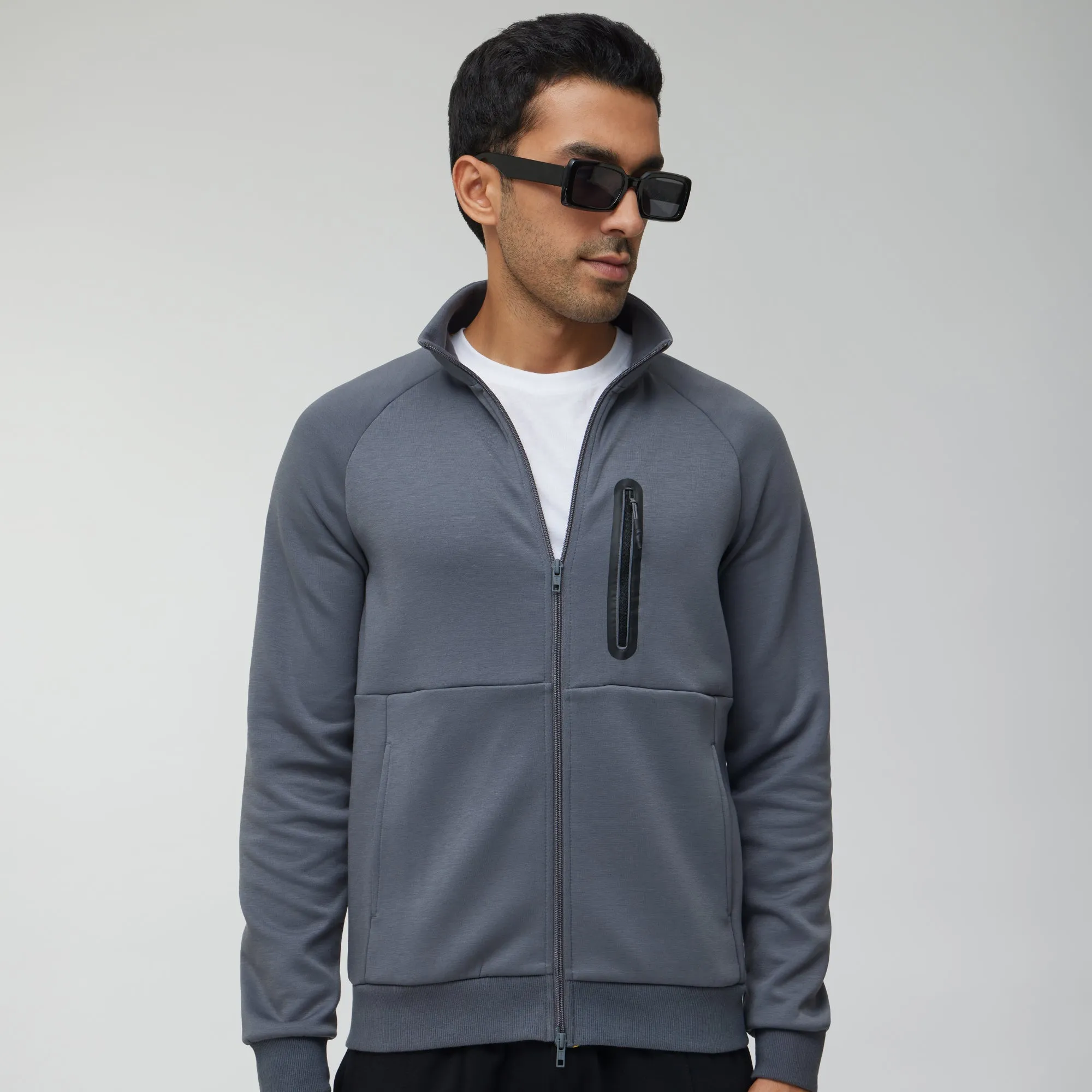 Alpha Zip Ups Jackets Ash Grey