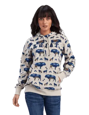 Ariat Women's Real Buffalo Border Allover Print Pullover