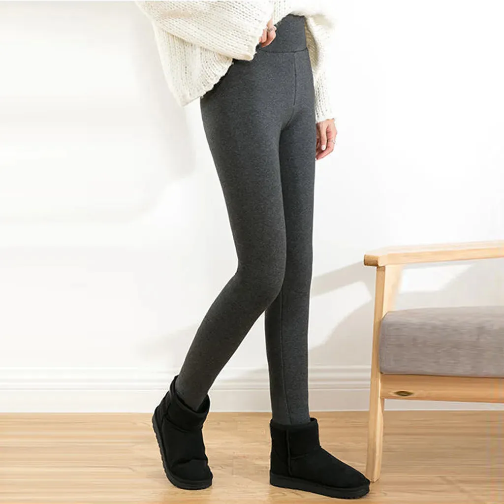 Autumn Winter Fleece Leggings | Thicken Thermal Slim Sports Tights | Warm Plus Velvet Pants | High Waist Stretch Pantalones De Mujer