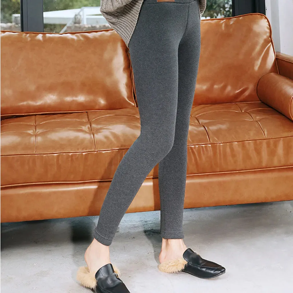 Autumn Winter Fleece Leggings | Thicken Thermal Slim Sports Tights | Warm Plus Velvet Pants | High Waist Stretch Pantalones De Mujer