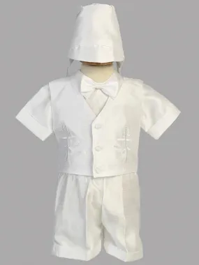 Baby Boys White Christening Baptism Outfit (8470)