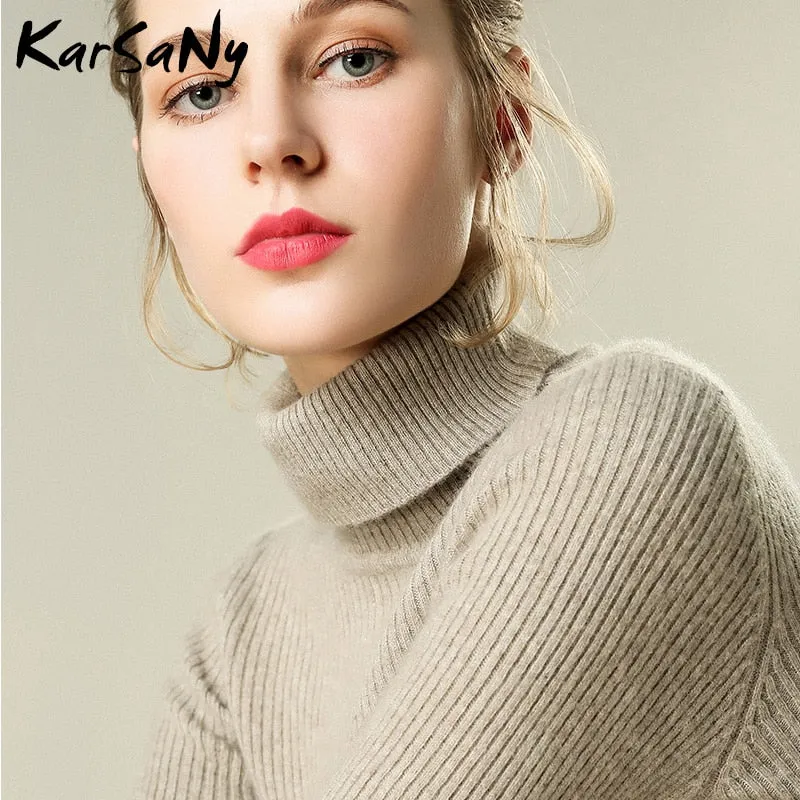 Back To School Jumper Women Turtleneck Sweater Knitwear Thick Winter Women's Turtleneck Pullover Sweater Yellow Sweaters Female 2022