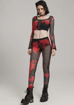 Badriyah Fishnet [Black/Red] | LEGGINGS*