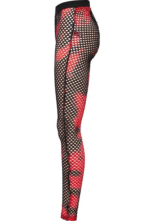 Badriyah Fishnet [Black/Red] | LEGGINGS*