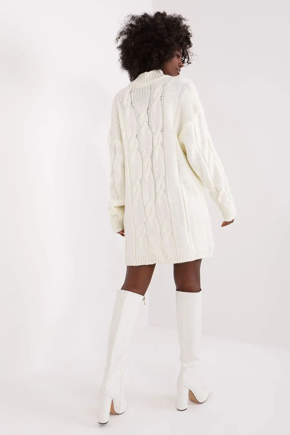 Badu Turtleneck Knit Sweater Dress