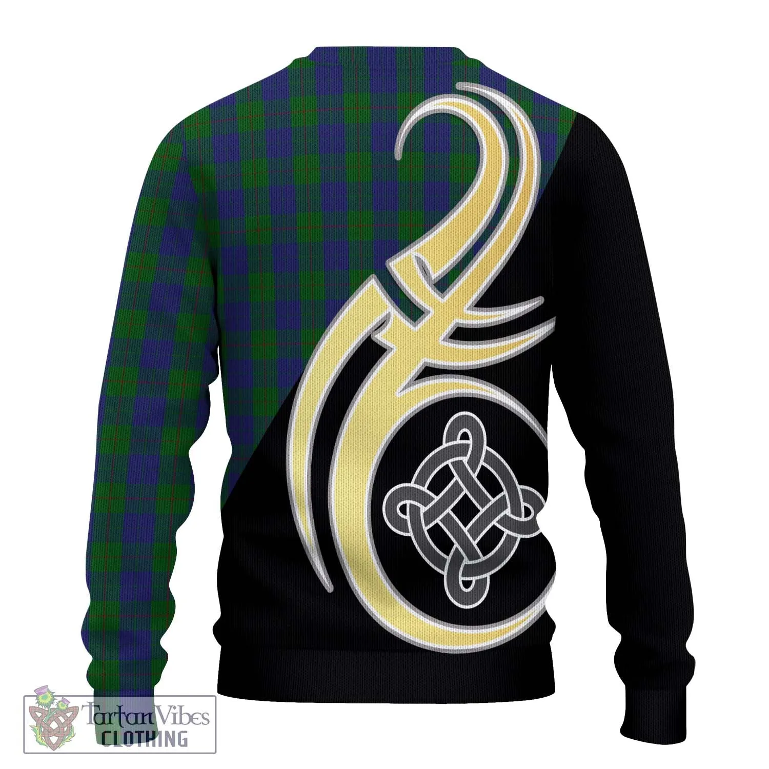 Barclay Tartan Ugly Sweater with Family Crest and Celtic Symbol Style