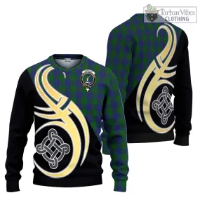 Barclay Tartan Ugly Sweater with Family Crest and Celtic Symbol Style