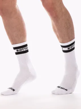 Barcode Berlin Fetish Bottom Half Socks White/Black 91615-204 Size S/M