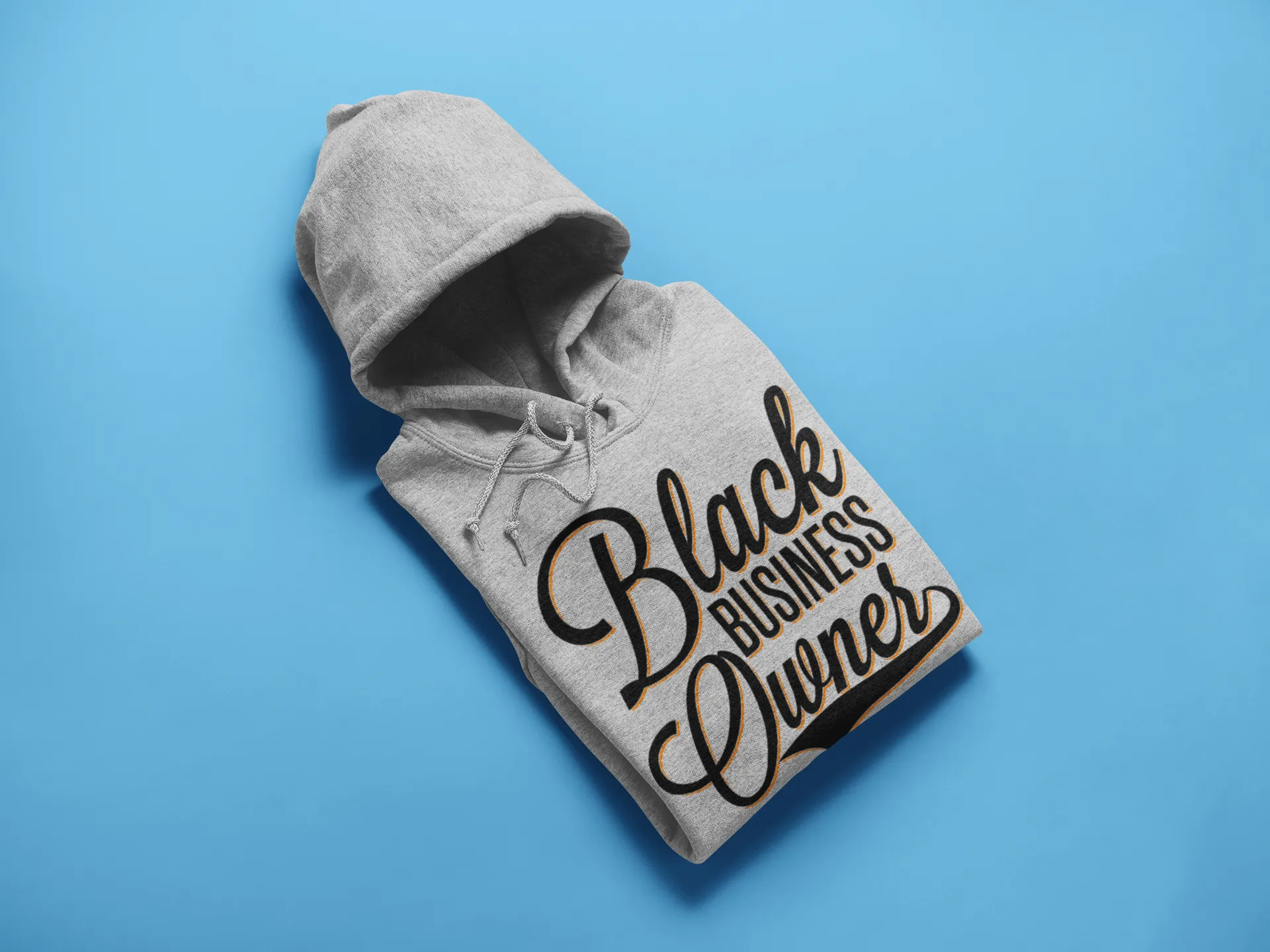 Black Business Owner Cursive (Black) Unisex Hooded Sweatshirt