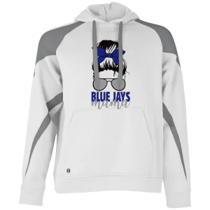 Blue Jays Mama 229546 Athletic Colorblock Fleece Hoodie