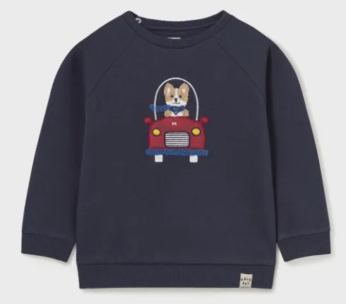 Blue Puppy Pullover Boy's Sweater - Select Size