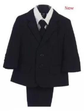 Boys Black  Suits 5 pc Jacket  Suit By Lito 3582