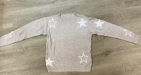 Brown White Star Sweater