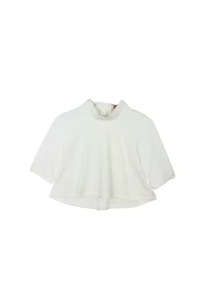 Buru x  Kelly Golightly Twiggy Top - White Knit Jacquard