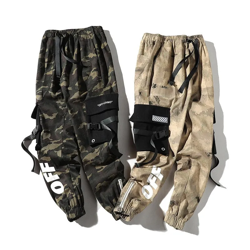 Camouflage Cotton Cargo with Patched Pocket Style Men Streetwear Pant