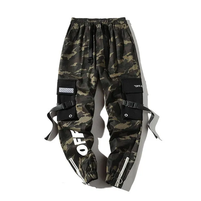 Camouflage Cotton Cargo with Patched Pocket Style Men Streetwear Pant