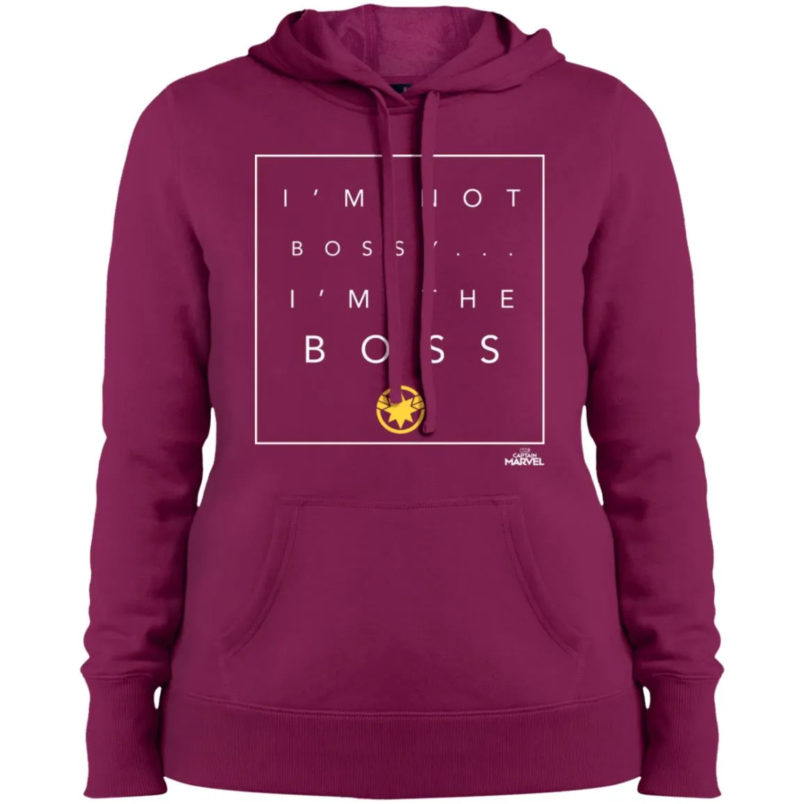 Captain Marvel Not Bossy I'm The Boss Women Hooded Sweatshirt