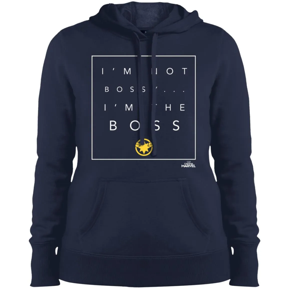 Captain Marvel Not Bossy I'm The Boss Women Hooded Sweatshirt