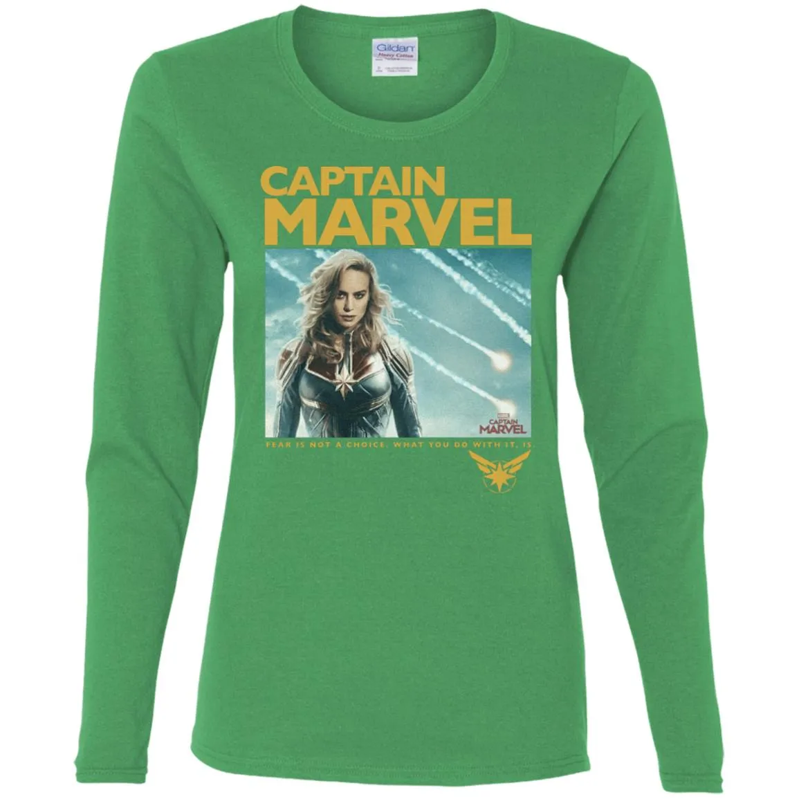 Captain Marvel Vintage Movie Poster Style Women Long Sleeve Shirt