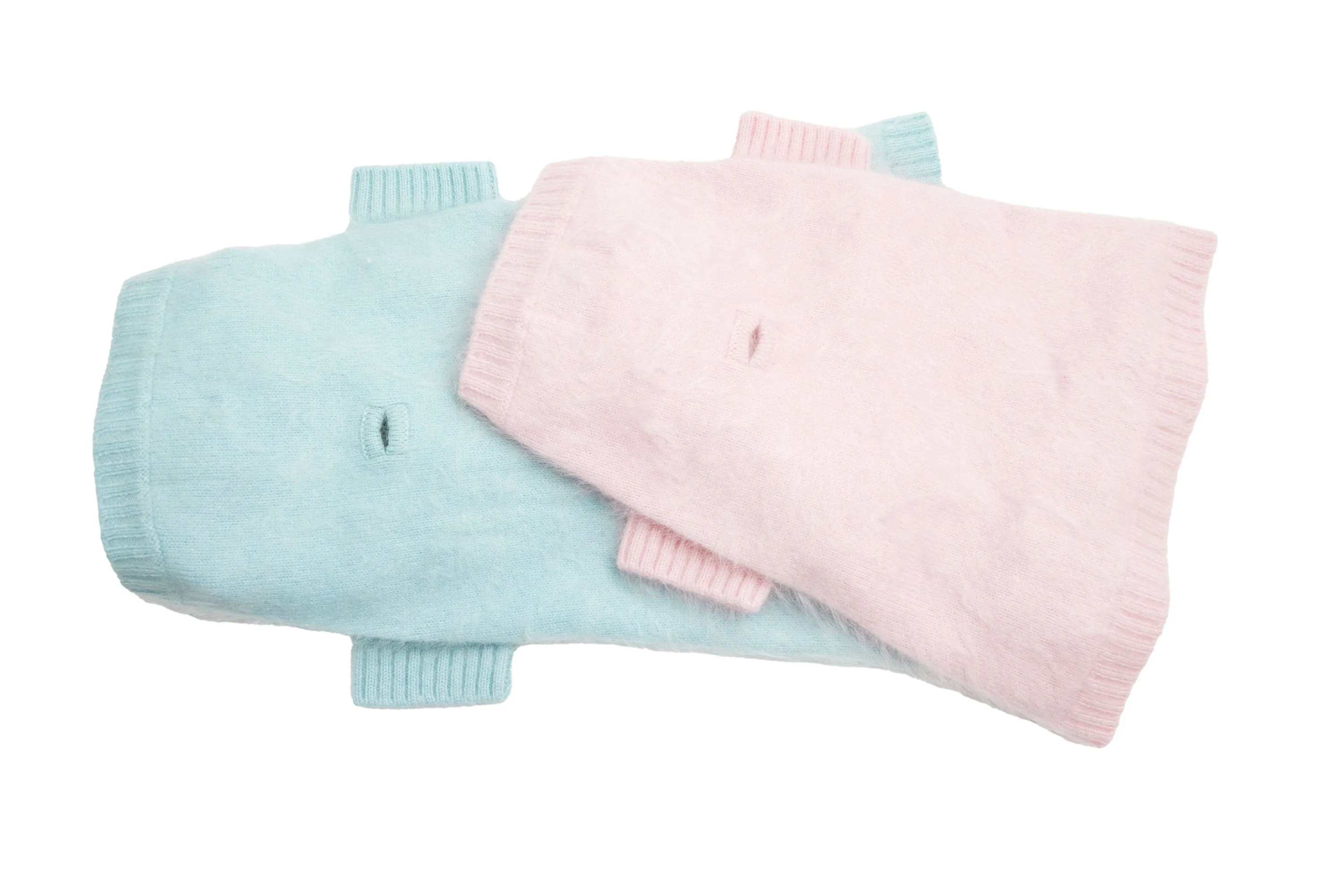 Cashmere Dog Sweater - Light Pink and Blue Sonia Sweater