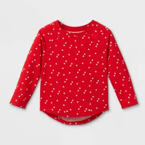 Cat & Jack Toddler Girls' Heart Long Sleeve T-Shirt