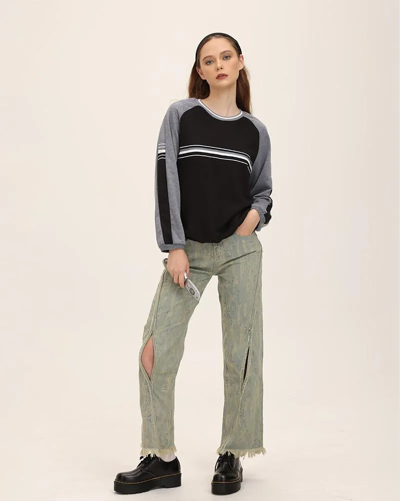 Chemic Distress High Waisted Jeans