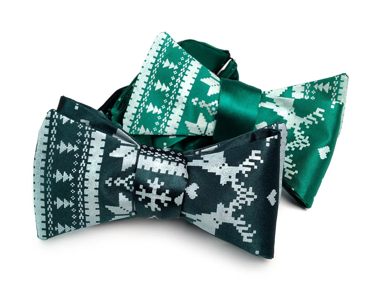 Christmas Sweater Bow Tie