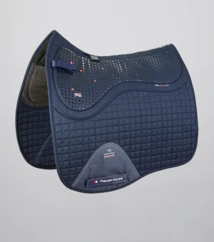 Close Contact Tech Grip Pro Anti-Slip Saddle Pad - Dressage Square Navy