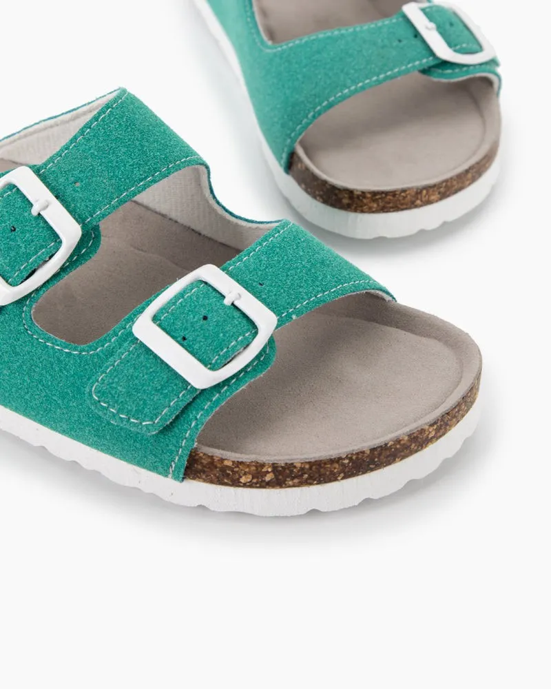 Cork Nubuck Leather Non-slip Flat Sandals